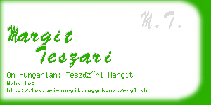 margit teszari business card